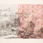 Laila Shawa | Blood Money, 1994. Lithograph, 38 x 59 cm.